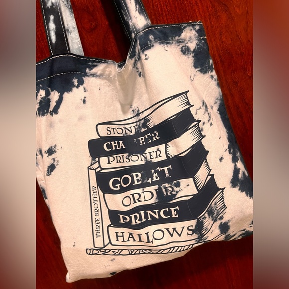 Harry Potter theme tiedie canvas tote - Picture 3 of 5